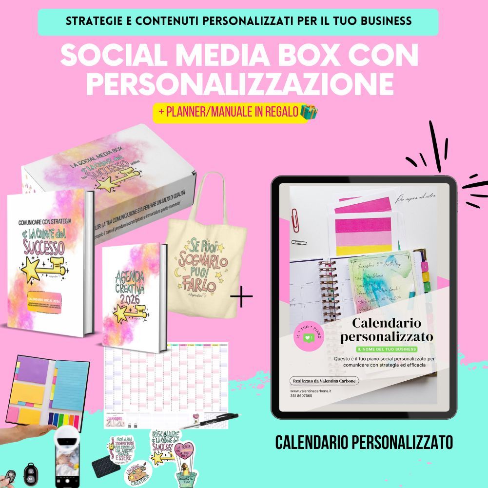 Social Media BOX 2026 personalizzata
