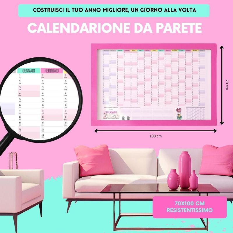 Calendarione da parete 15 mesi