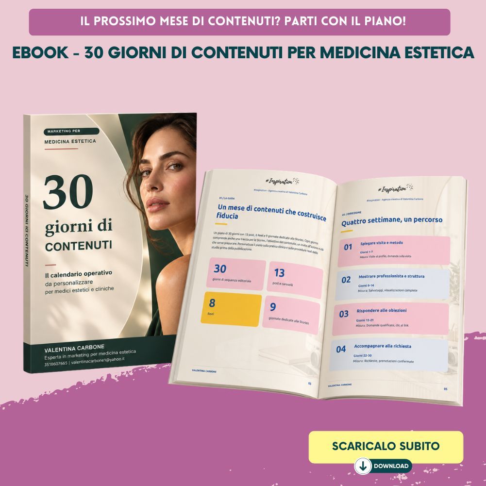30 giorni di contenuti per Medicina Estetica - Ebook in .pdf