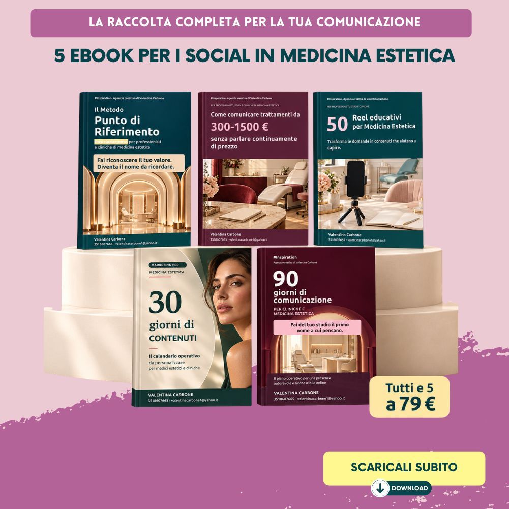 Raccolta completa di 5 ebook per la Medicina estetica
