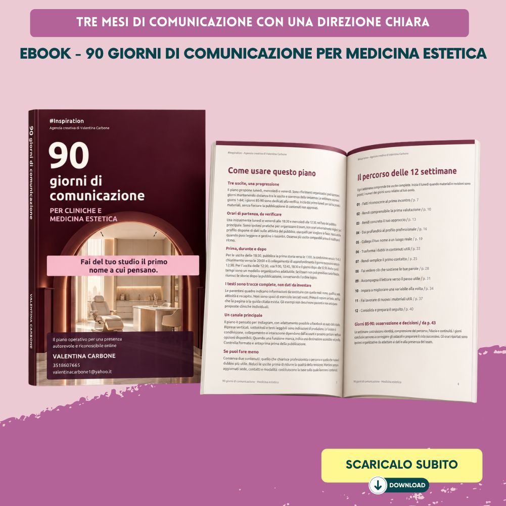90 giorni di contenuti per Medicina Estetica - Ebook in .pdf