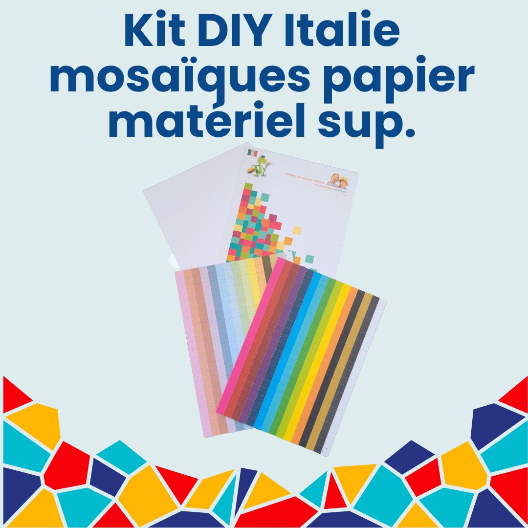 Kit DIY - Italie - Mosaïques papier - matériel sup