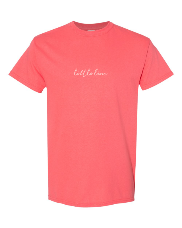 CORAL EMBROIDERED TEE
