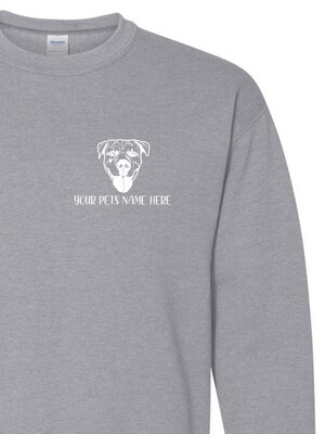 GREY PORTRAIT CREWNECK