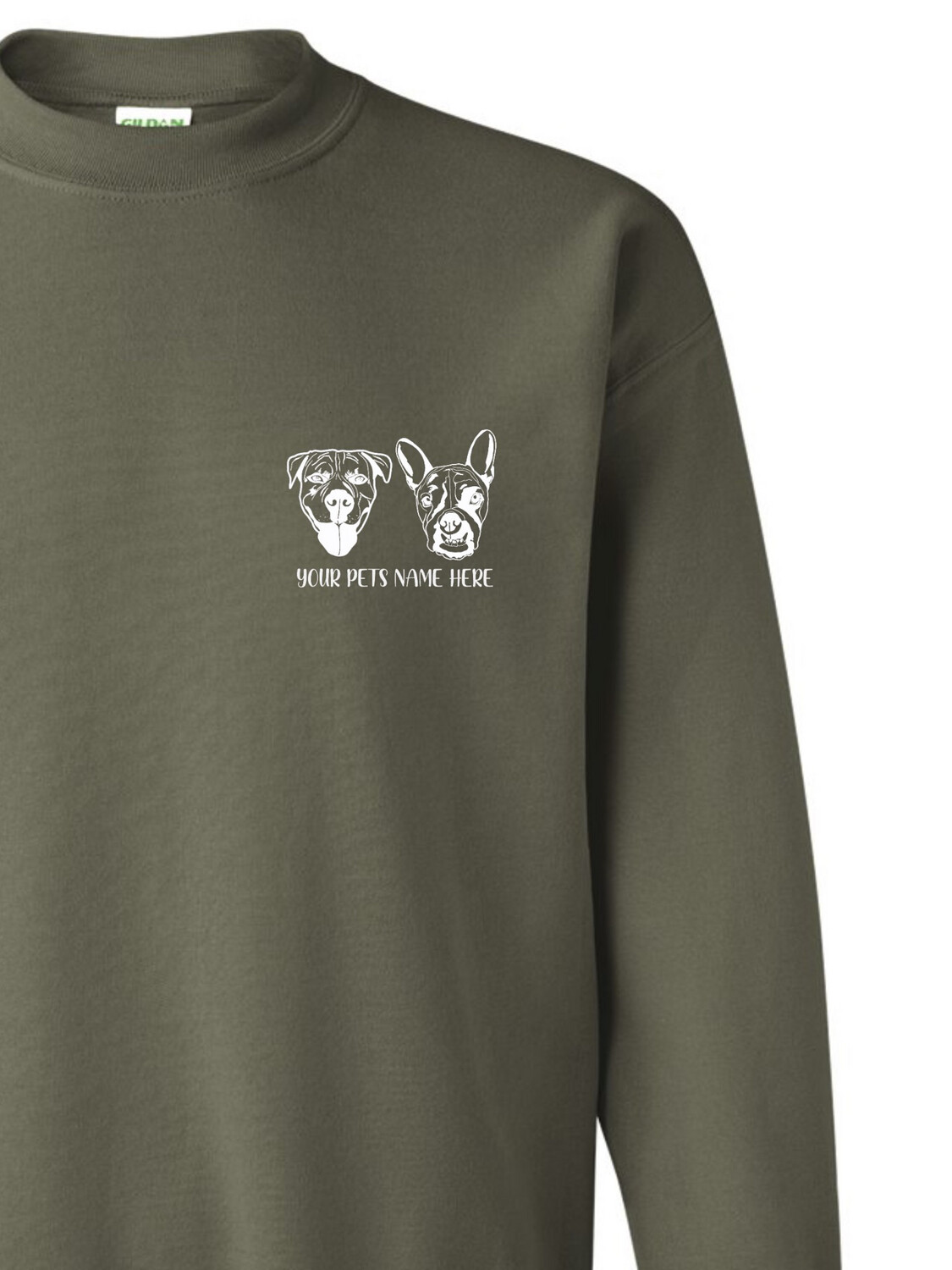 OLIVE PORTRAIT CREWNECK