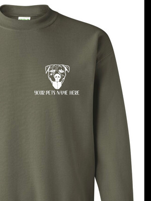 OLIVE PORTRAIT CREWNECK