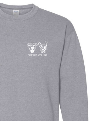 GREY PORTRAIT CREWNECK