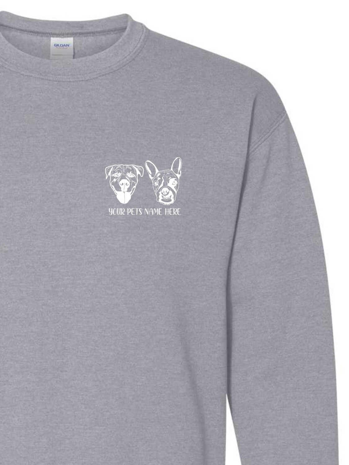 GREY PORTRAIT CREWNECK