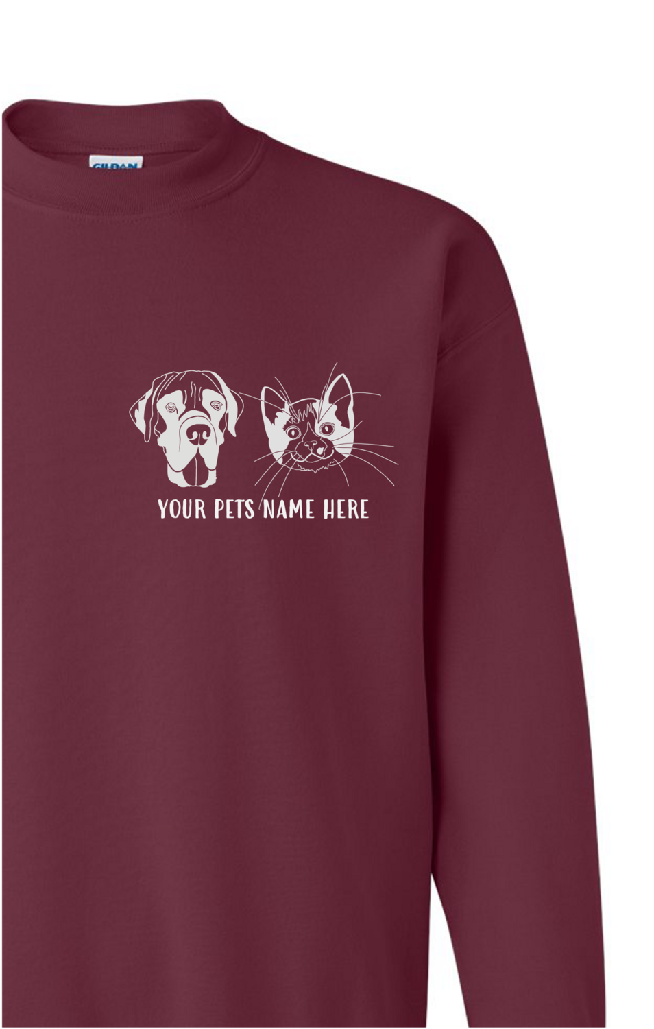 BURGUNDY PORTRAIT CREWNECK