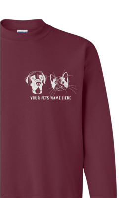 BURGUNDY PORTRAIT CREWNECK