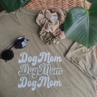 OLIVE DOG MOM TEE