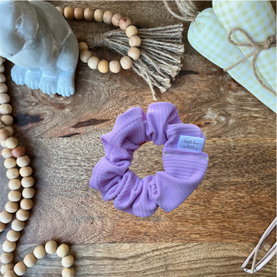 LILAC RIBBED ATHLETIC CLASSIC SCRUNCHIE