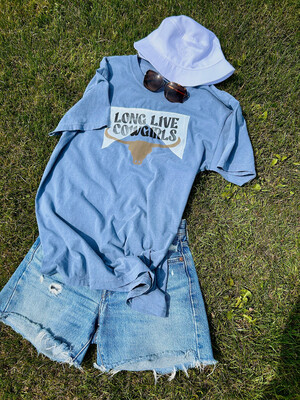 BLUE COWGIRLS TEE