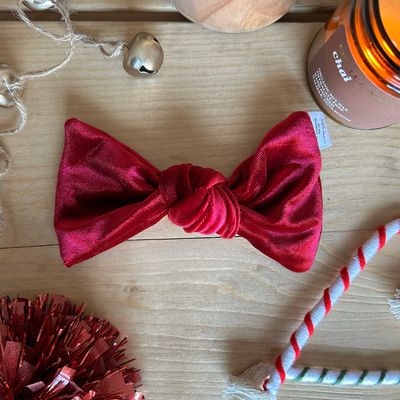 BERRY KNOTTED BOW TIE