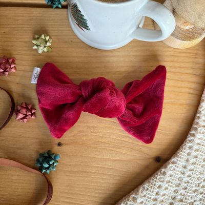 BERRY KNOTTED BOW TIE