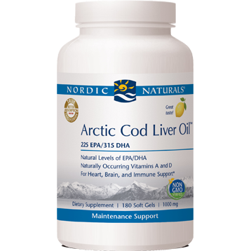 Nordic Naturals Arctic Cod Liver Oil Lemon 180 gels (EE ARC31)