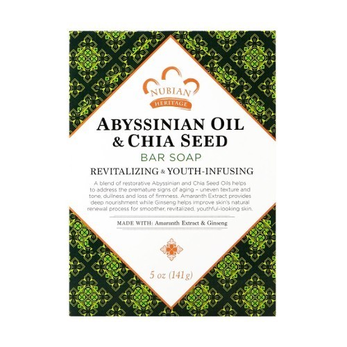 Nubian Heritage Bar Soap Abyssinian Oil & Chia Seed 5 Oz (EO 1856707)