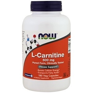 Now Labs L-Carnitine 500 mg 180 veg caps