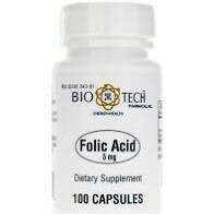 Bio-Tech Folic Acid 5mg 100 caps (EE )