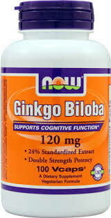 Now Labs Ginkgo Biloba 120mg 100 Vegcaps (EE N4682)