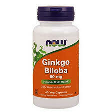Now Labs Ginkgo Biloba 60 mg 60 vegcaps (EE N4686)