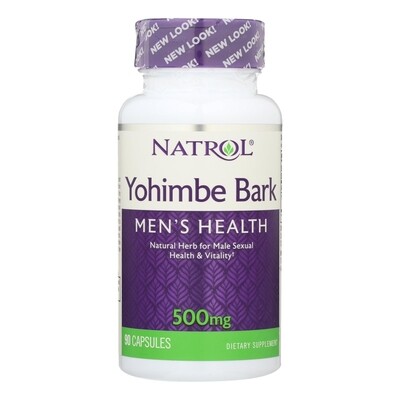Natrol Yohimbe Bark - 500 mg - 90 Caps
(EO 0645937)