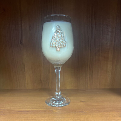 Wine Glass Decor Candle (Soy)