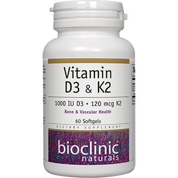 Bioclinic Naturals Vitamin D3/K2 60 Softgels (EE BC9313)