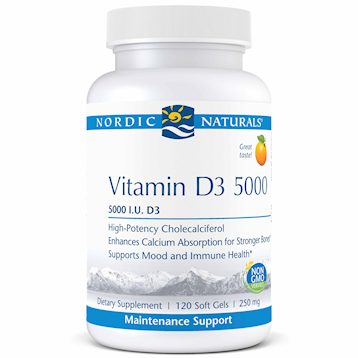 Nordic Naturals Vitamin D3 5000 IU 120 gels (EE N16196)