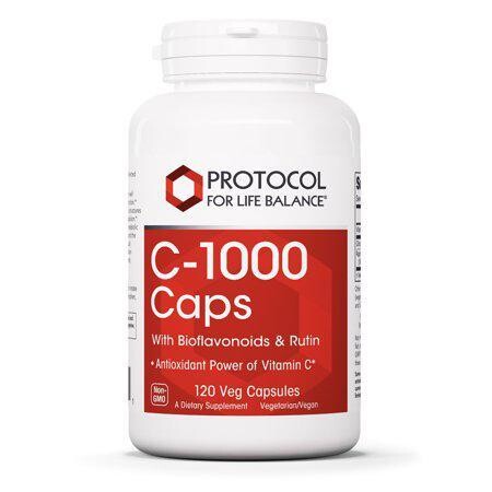 Protocol For Life Balance C-1000 Caps with Bioflavonoids & Rutin 120 Veg Caps (EE VITC6) - C-1000 Caps with Bioflavonoids & Rutin 120 Veg Capsules (EE PVITC6)