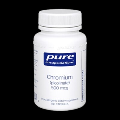 Chromium (picolinate) 500 mcg 180 vcaps
(EE CHR21)