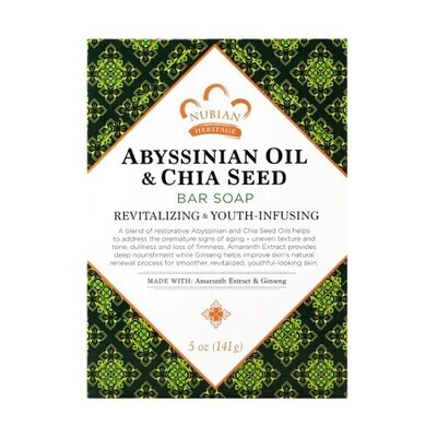 Bar Soap Abyssinian Oil &amp; Chia Seed 5 Oz (SN 185670-7)
