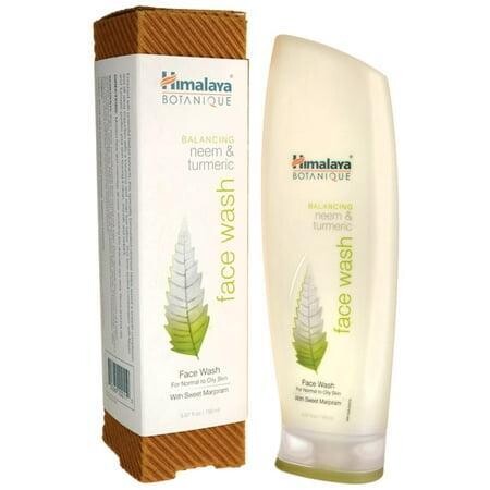 Himalaya Botanique Neem &amp; Turmeric Face Wash for Normal to Oily Skin with Sweet Marjoram 5.07 oz (EE H20011)