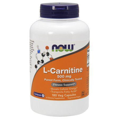 NOW Supplements L-Carnitine 500mg Veg Capsules (EE N0073)