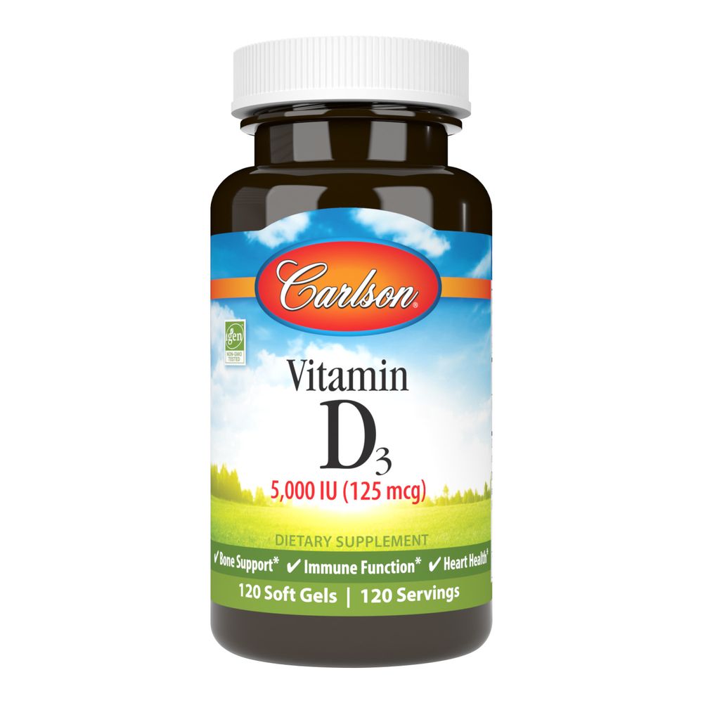 Carlson Vitamin D3 125 mcg 120 softgels (EE C41102)