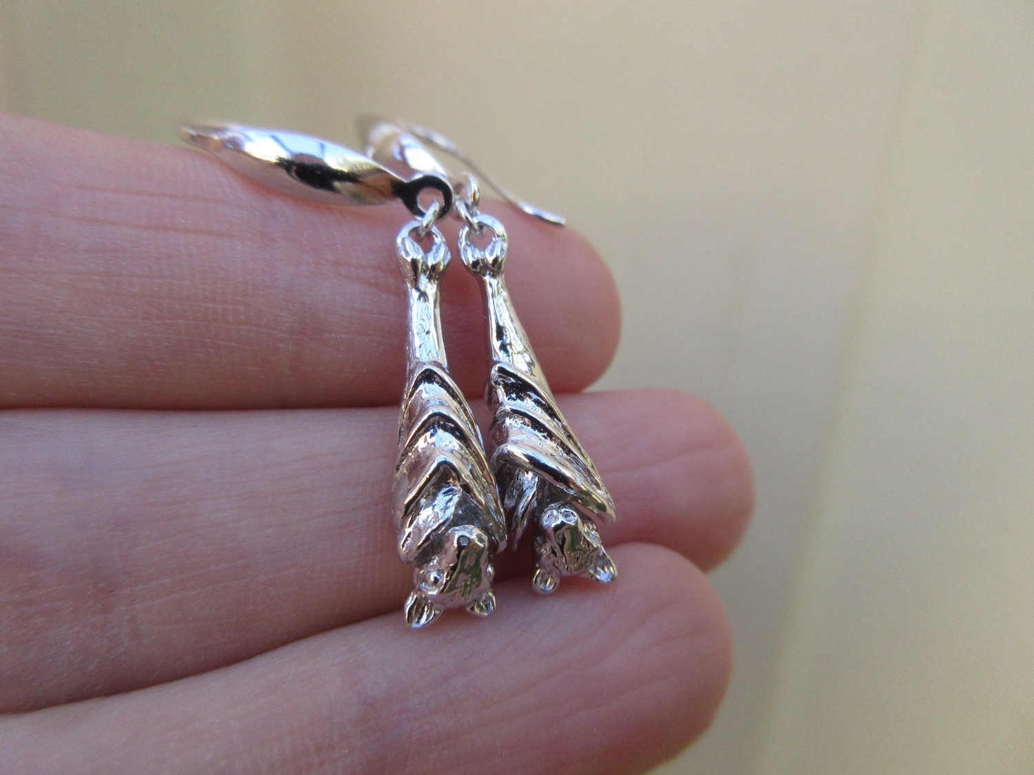 Handcrafted Sterling Silver Flying Fox Earrings