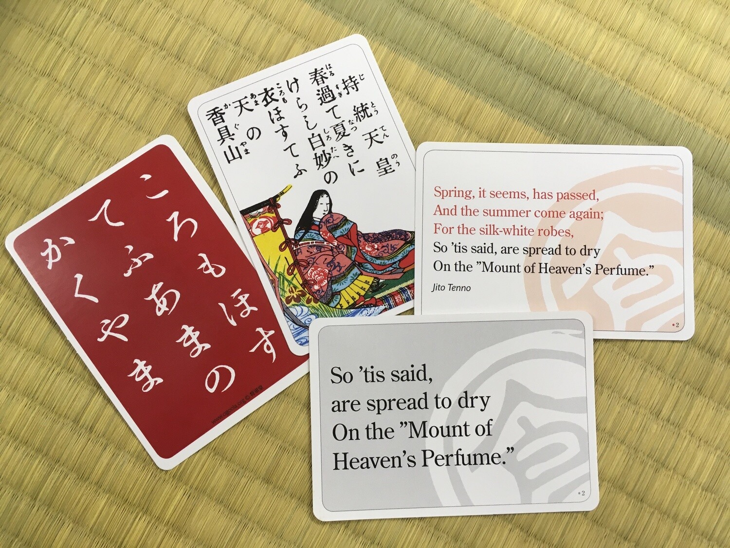 Hyakuninisshu English Karuta Complete Cards 1 100