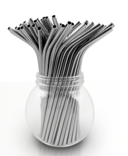 Stainless steel bulk straw - silver Stainless steel bulk straw - silver