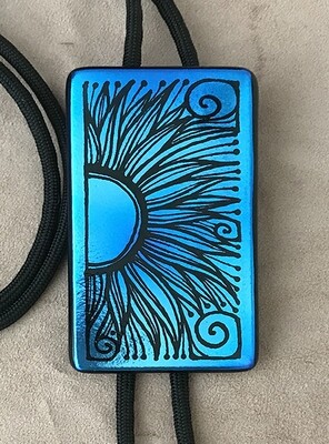 Dichroic Glass Bolo Tie Necklace