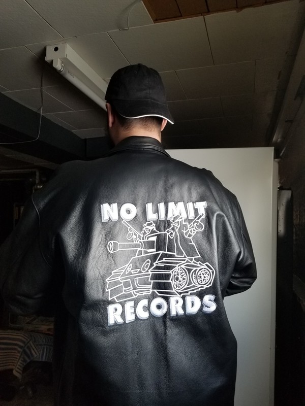 RARE Vintage No Limit Records Leather Coat XL