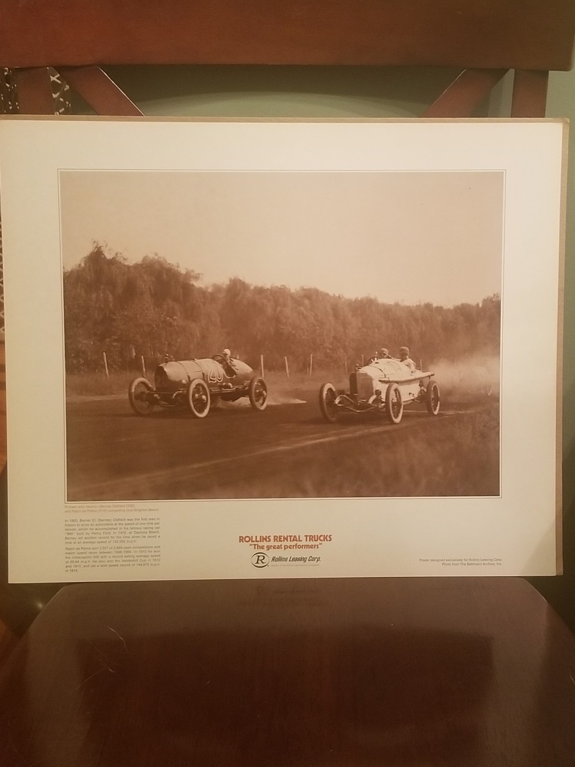 50s Vintage Pioneer Auto Racers (Barney Oldfield #20) &amp; (Ralph De Palma #10)