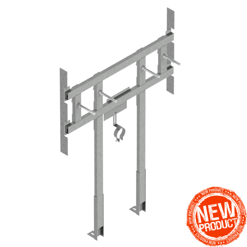SUPPORTO LAVABO SOSPESO SERIE TS CON QUATTRO BARRE E PIASTRA EASY-FIX