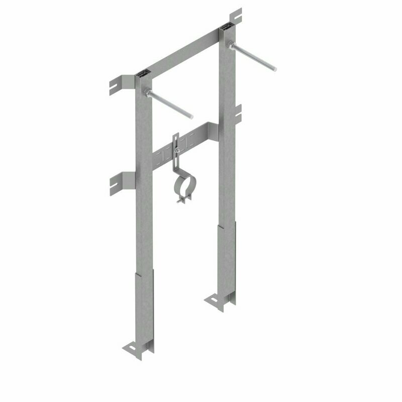 SUPPORTO LAVABO CON PIASTA EASY-FIX E GAMBI TELESCOPICI - SERIE ME