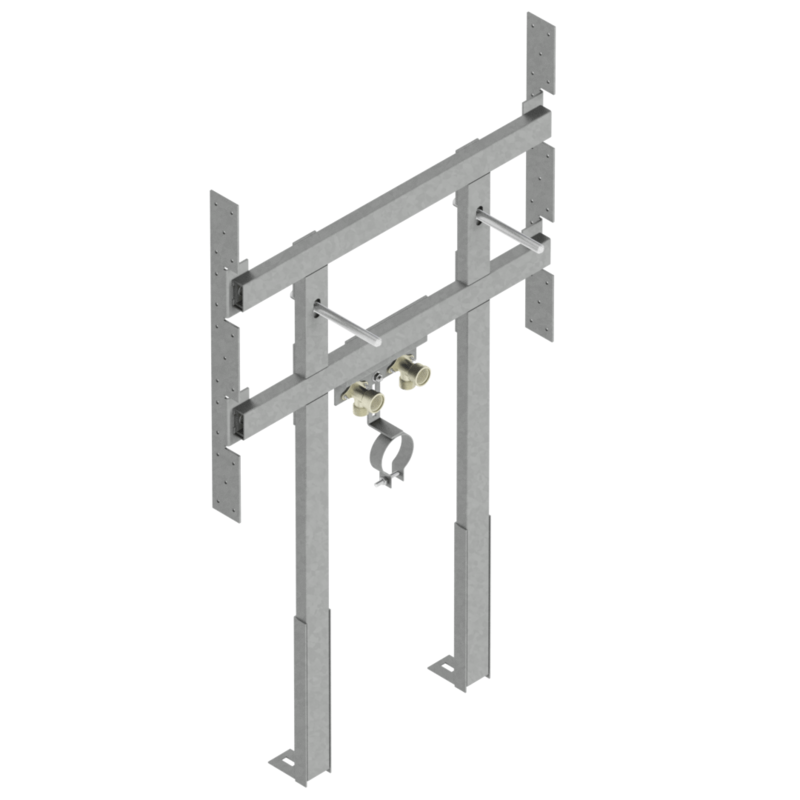 SUPPORTO LAVABO CON RACCORDI E GAMBI - SERIE TS