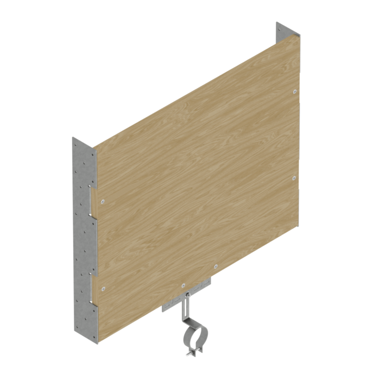 SUPPORTO IN MULTISTRATO H50 X L61,5 CON PIASTRA EASY-FIX PER LAVABO SU MENSOLE