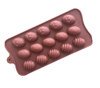 Силиконовая мини-форма для шоколада-желе-мармелада 15 фигур Пасха 210*100*15 мм