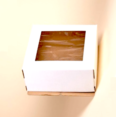 Коробка с окном для торта 30*30*13 см | упаковка 10-50 шт