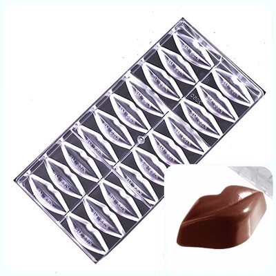 Поликарбонатная форма для шоколада 275*135*24 мм | Губы (м) мод.2050