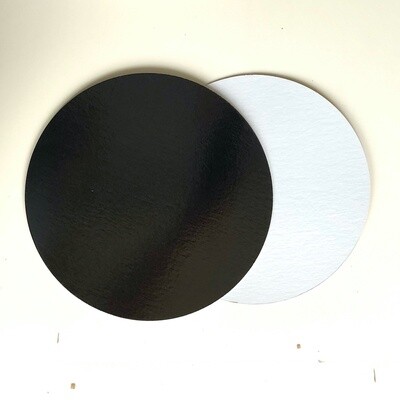 Подложка под торт двух-сторон. белая/чёрная толщина 1.5-1.8 мм Ø 20-30 см | упак.10 шт