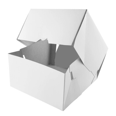 Коробка для торта 23*23*7 см | Эконом Белая (упаковка 10-50 шт)